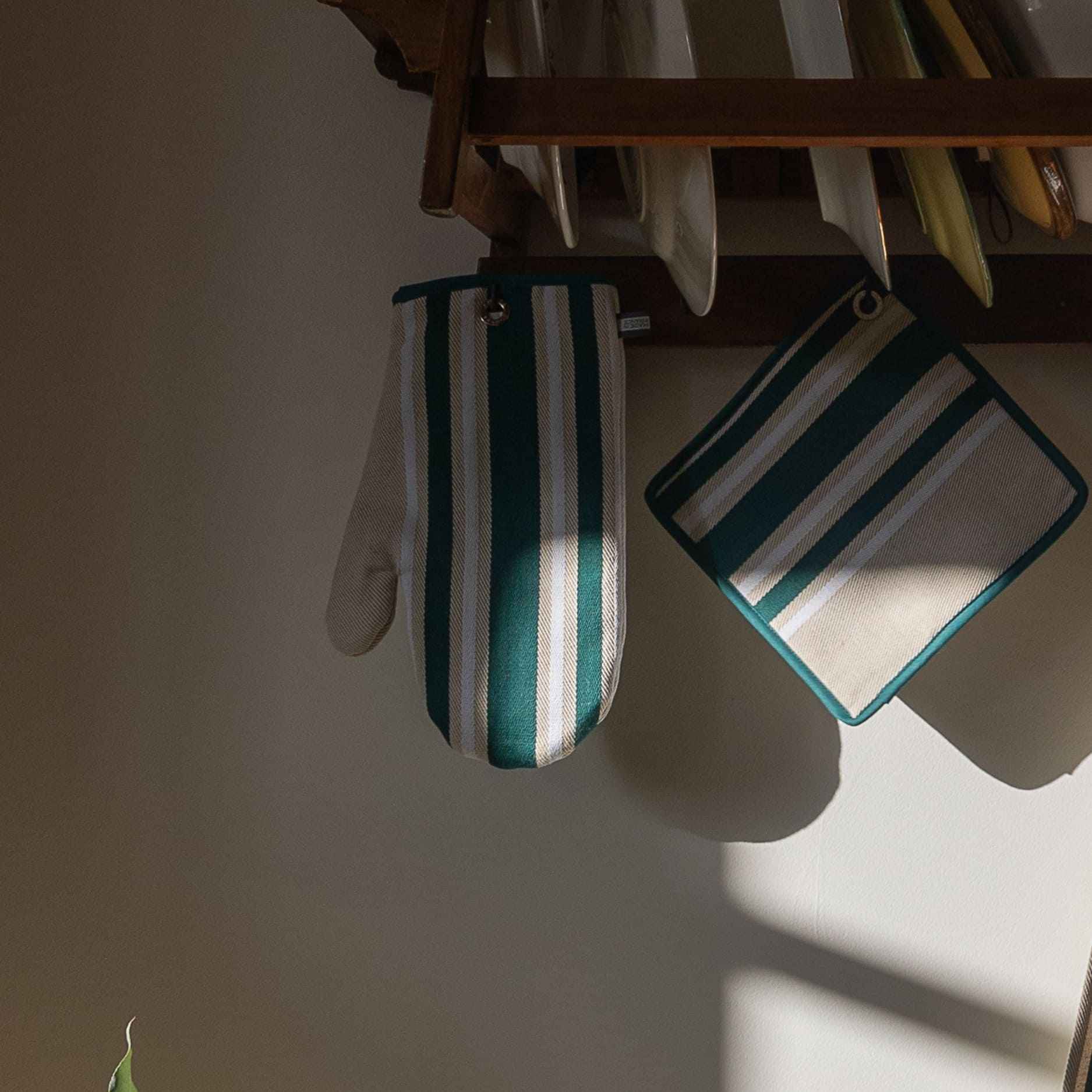 moufle et manique corda vert bouteille artiga